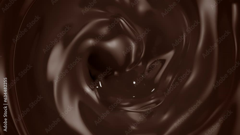 Super Slow Motion Shot of Swirling Melted Chocolate at 1000fps. Super Slow Motion Shot of Swirling Melted Chocolate at 1000fps.