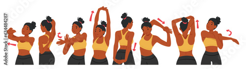 Woman Engages In Shoulder And Hand Exercises, Performing Lifts, And Rotations To Strengthen And Improve Flexibility