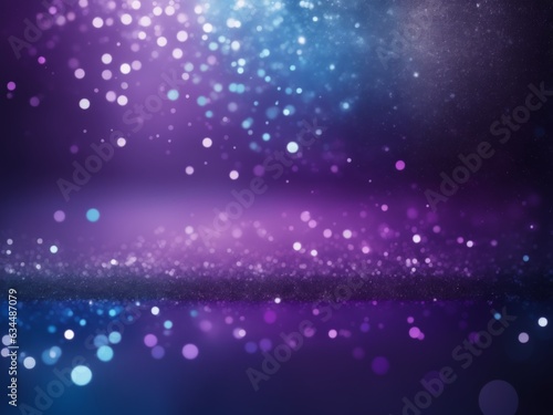 abstract glitter silver  purple  blue lights background. de-focused. banner