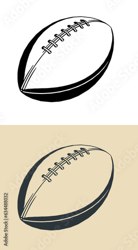 American football ball illustrations