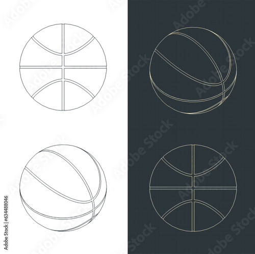 Basketball ball blueprints