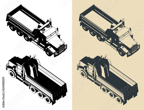 Dump truck illustrations