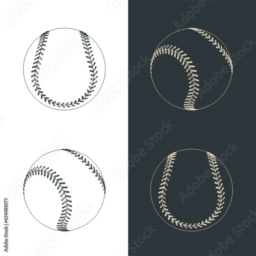 Baseball ball blueprints