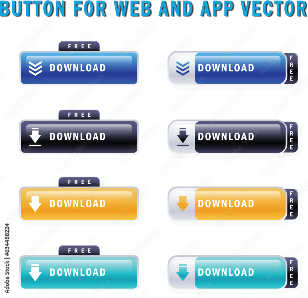 Download web button collection Download web button collection