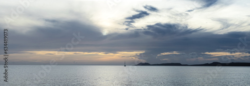 Bonaire at sunset after storm photo