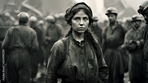 Honoring Labor Day/ Labour Day Heritage: Early 20th Century Factory Worker, Lady in Coal Mines/ Steel Factories