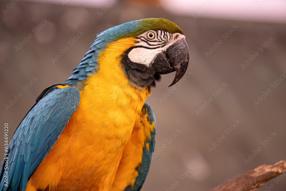 Fototapeta premium Adult Blue-and-yellow Macaw