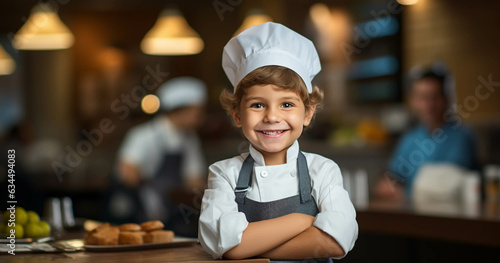 child in a chef in uniform