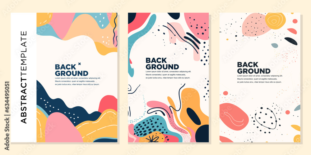 Vector abstract flat backgrounds collection