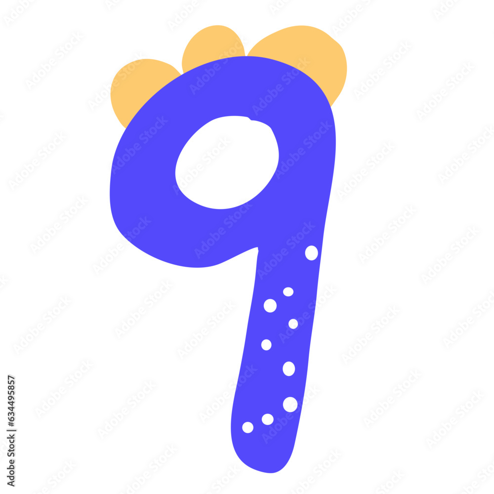 Cute Dino Number for Kids Playful element design Cute Dino Number for Kids Playful element design