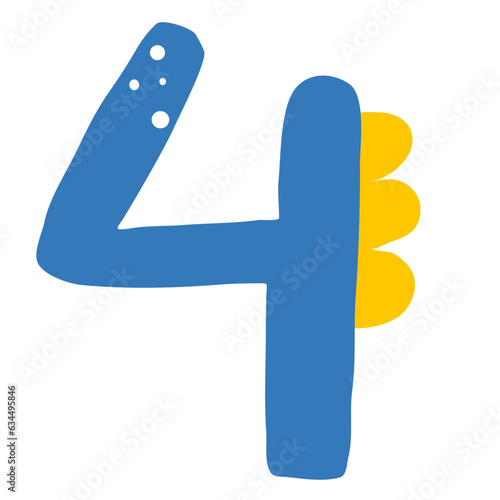 Cute Dino Number for Kids Playful element design