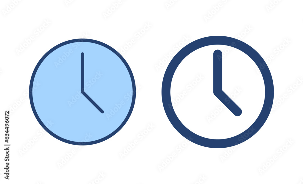 Clock icon vector. Time sign and symbol. watch icon Clock icon vector. Time sign and symbol. watch icon