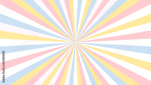 カラフルな効果線のイラスト　アスペクト比16：9バージョン