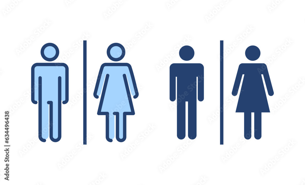 Toilet icon vector. Girls and boys restrooms sign and symbol. bathroom sign. wc, lavatory Toilet icon vector. Girls and boys restrooms sign and symbol. bathroom sign. wc, lavatory