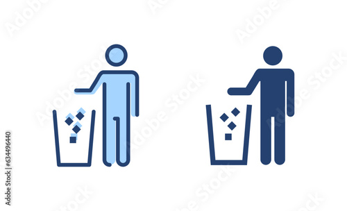 Trash icon vector. trash can icon. delete sign and symbol.