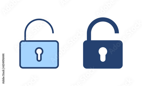 Unlock icon vector. Unlock sign and symbol. unlocked padlock icon
