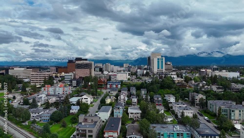 Downtown Anchorage Alaska in the summer