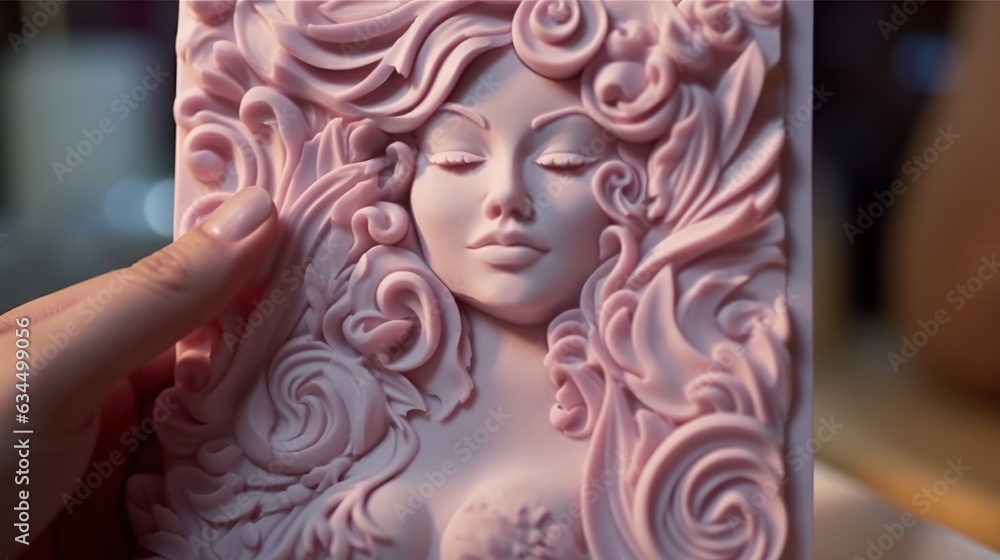 DIY soap carving . Fantasy concept , Illustration painting.