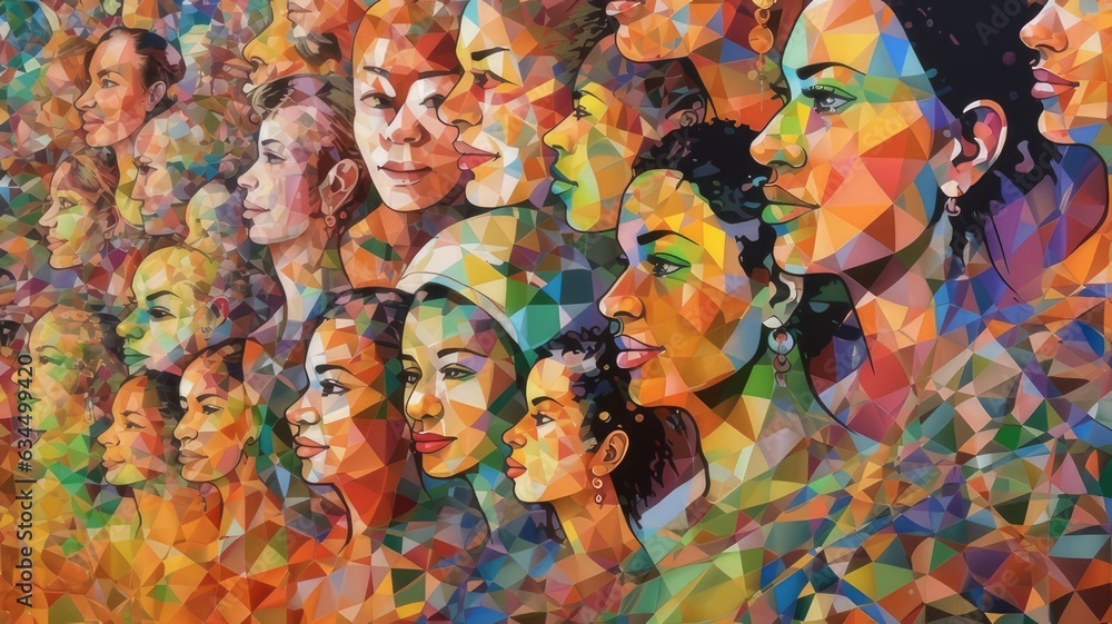 A colorful mosaic of profile pictures forming a larger image, representing the diverse connections and interactions within social media platforms