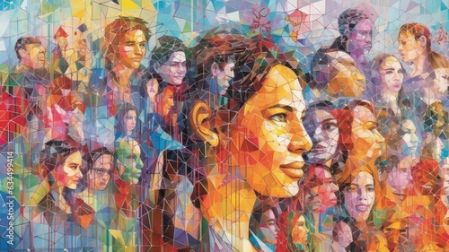 A colorful mosaic of profile pictures forming a larger image, representing the diverse connections and interactions within social media platforms