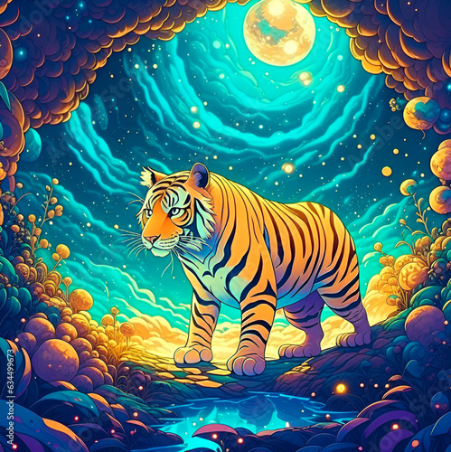 High-quality tiger  printable tiger photo  high-quality digital prints  animal wall art  digital tiger image.
