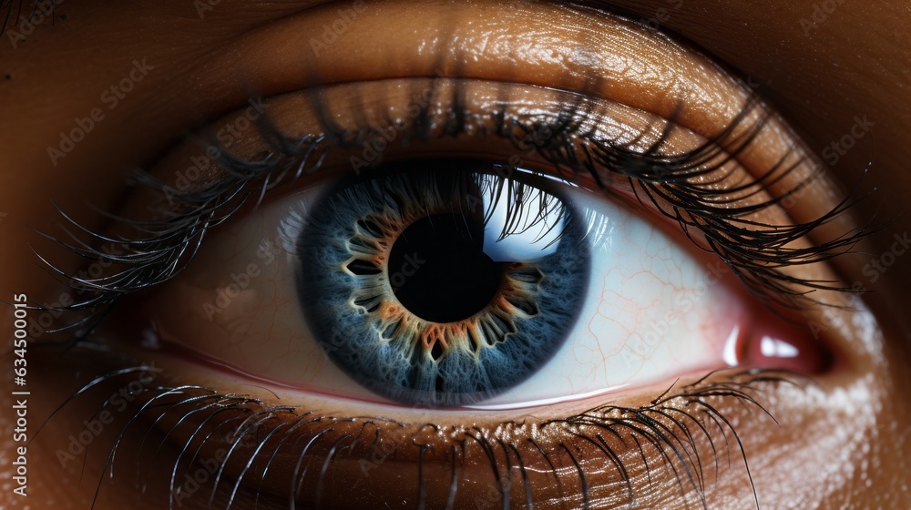 Fototapeta premium A close up of an eye. Generative AI. 