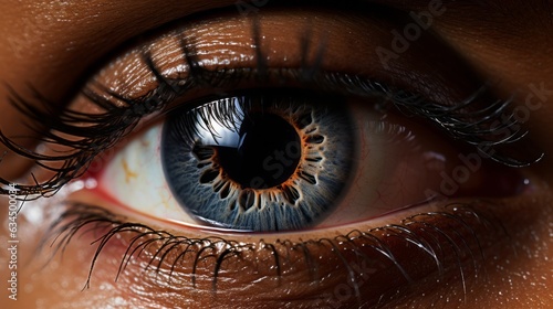 A close up of an eye. Generative AI. 