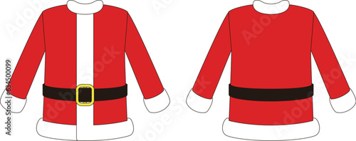 サンタクロース 上着 コート カラー テンプレート