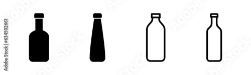 Bottle icon set illustration. bottle sign and symbol