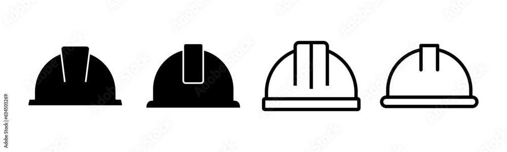 Helmet icon set illustration. Motorcycle helmet sign and symbol. Construction helmet icon. Safety helmet Helmet icon set illustration. Motorcycle helmet sign and symbol. Construction helmet icon. Safety helmet