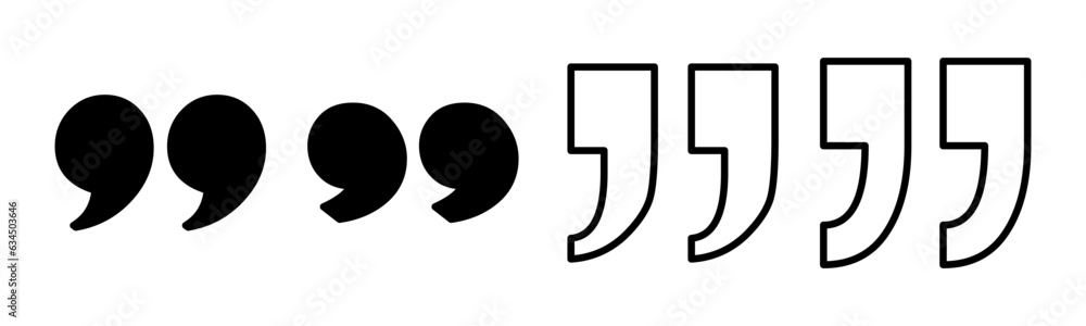 Quote icon set illustration. Quotation mark sign and symbol Quote icon set illustration. Quotation mark sign and symbol