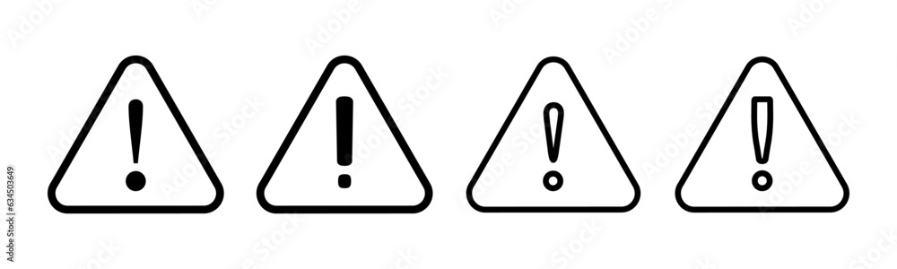 Exclamation danger sign illustration. attention sign and symbol. Hazard warning attention sign Exclamation danger sign illustration. attention sign and symbol. Hazard warning attention sign