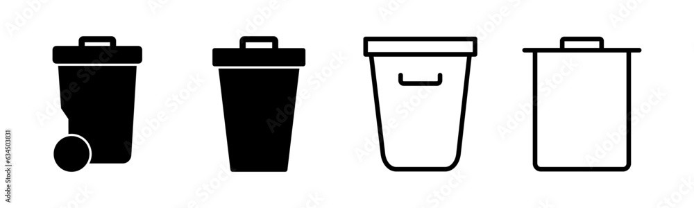 Trash icon set illustration. trash can icon. delete sign and symbol. Trash icon set illustration. trash can icon. delete sign and symbol.