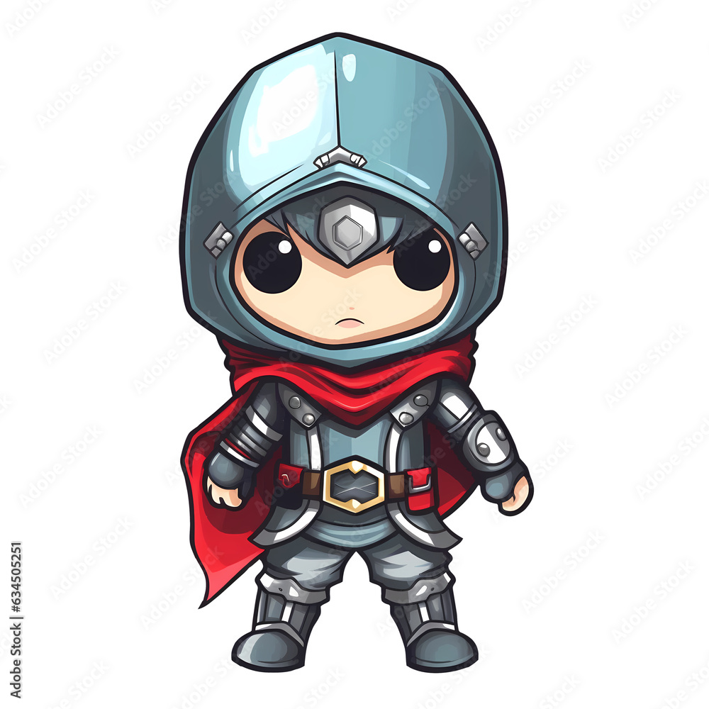 Cute Prince Ninja Clipart Illustration