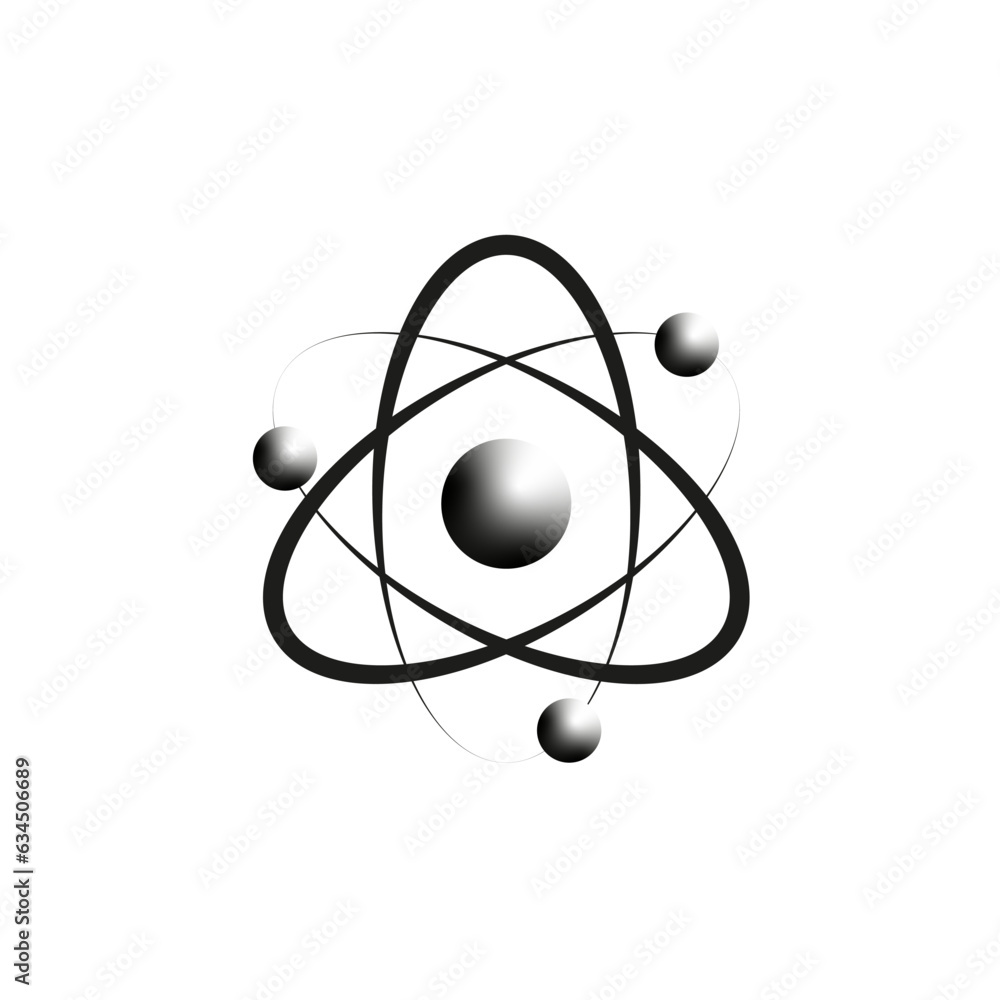 Atom icon. Molecule symbol or atom symbol. Vector illustration. EPS 10. Atom icon. Molecule symbol or atom symbol. Vector illustration. EPS 10.