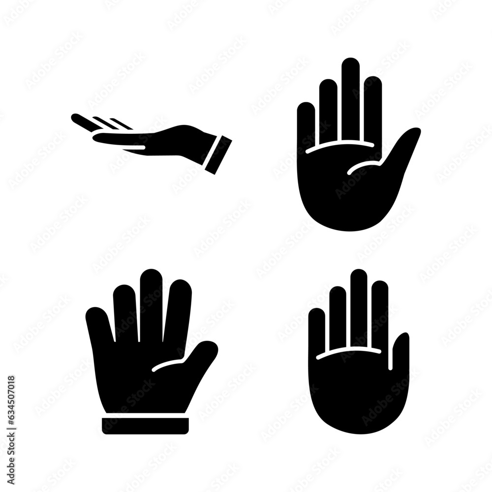 Fototapeta premium Hand icon vector. hand symbols. palm
