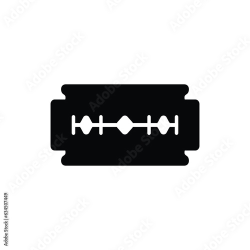 Razor blade silhouette icon. Vector illustration.