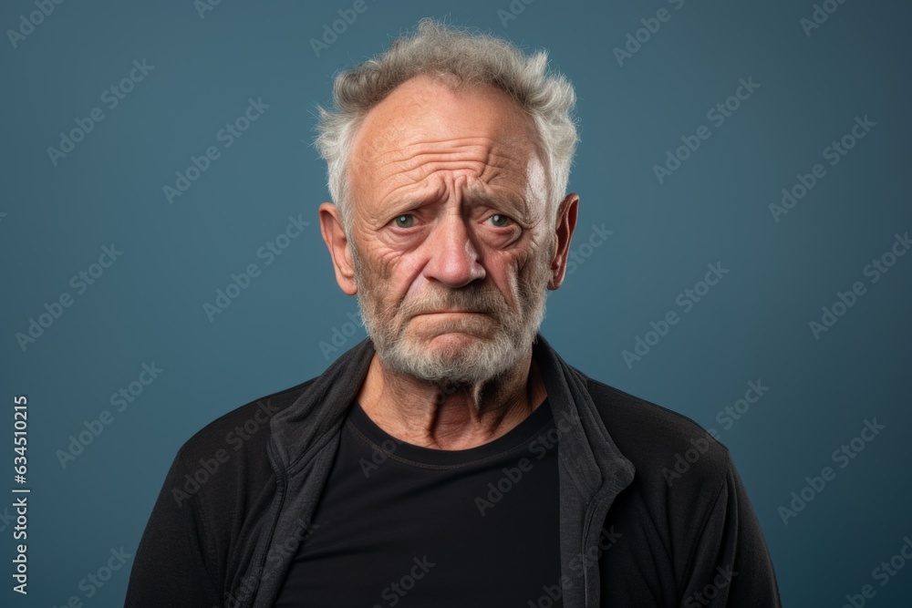 Face Expression Portrait of a Fictional Man in Casual Clothes Isolated on a Colored Background. Generative AI. Face Expression Portrait of a Fictional Man in Casual Clothes Isolated on a Colored Background. Generative AI.