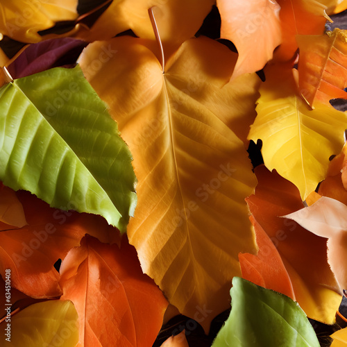 Autumn orange, leaves fall abstract background, leaf random element outdoor