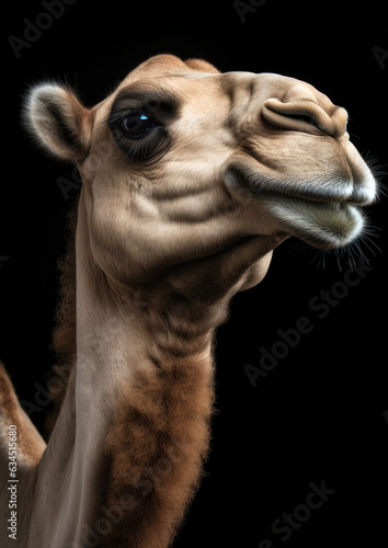 Photograph of a camel in a dark backdrop conceptual for frame © gnpackz