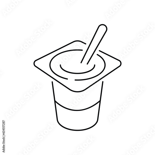 Yogurt cup icon design. isolated on white background. vector illustration