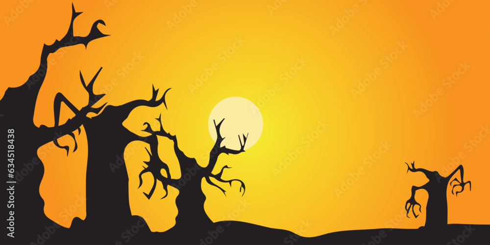 Background vector design with halloween theme.