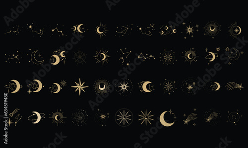 moon and star set ornament