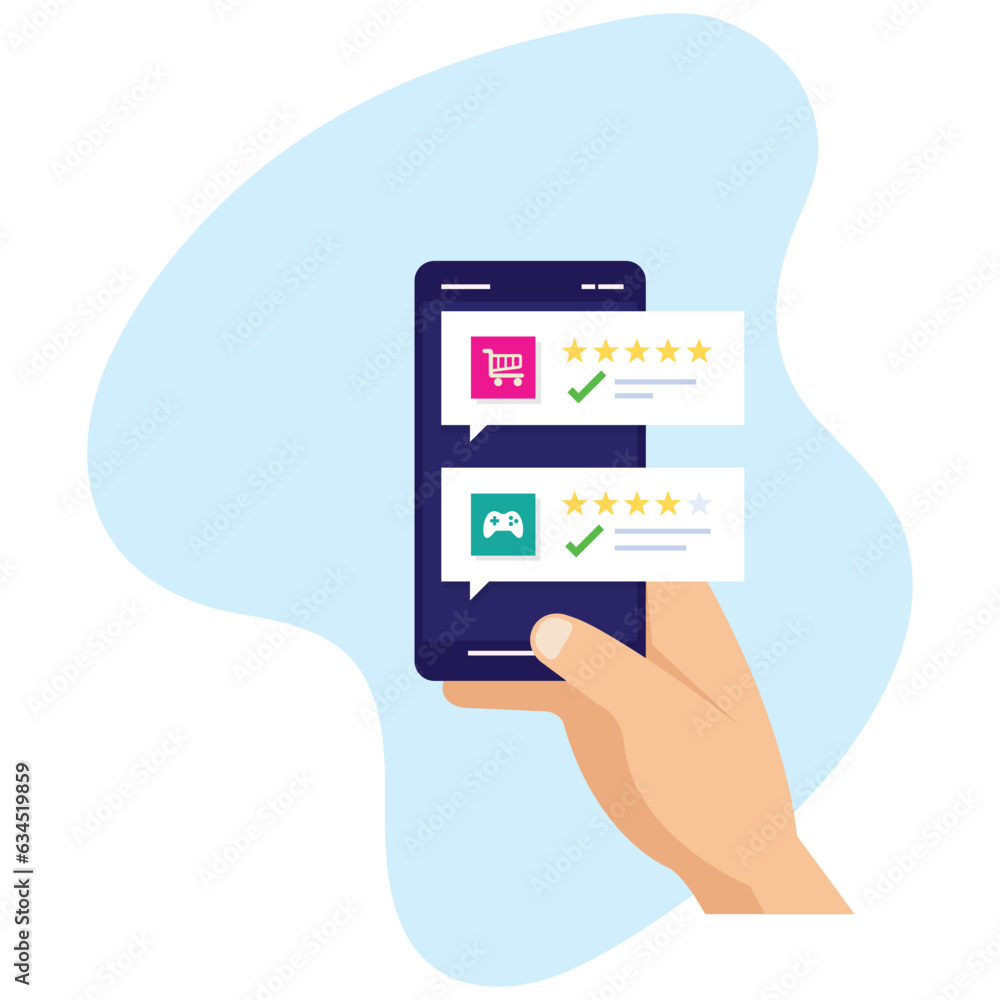 hand holding smartphone with social icon hand holding smartphone with social icon