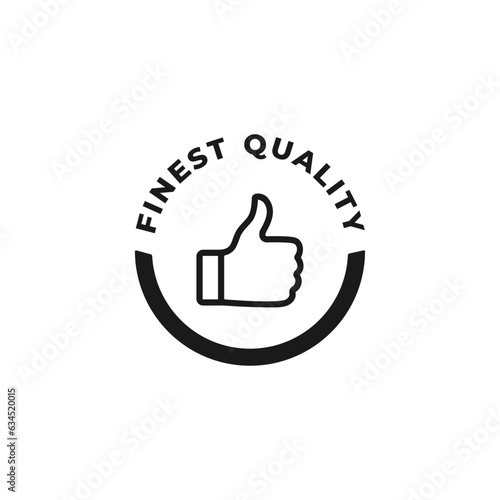 Finest quality icon or Finest quality label vector isolated. Best Finest quality icon for product packaging design element.
