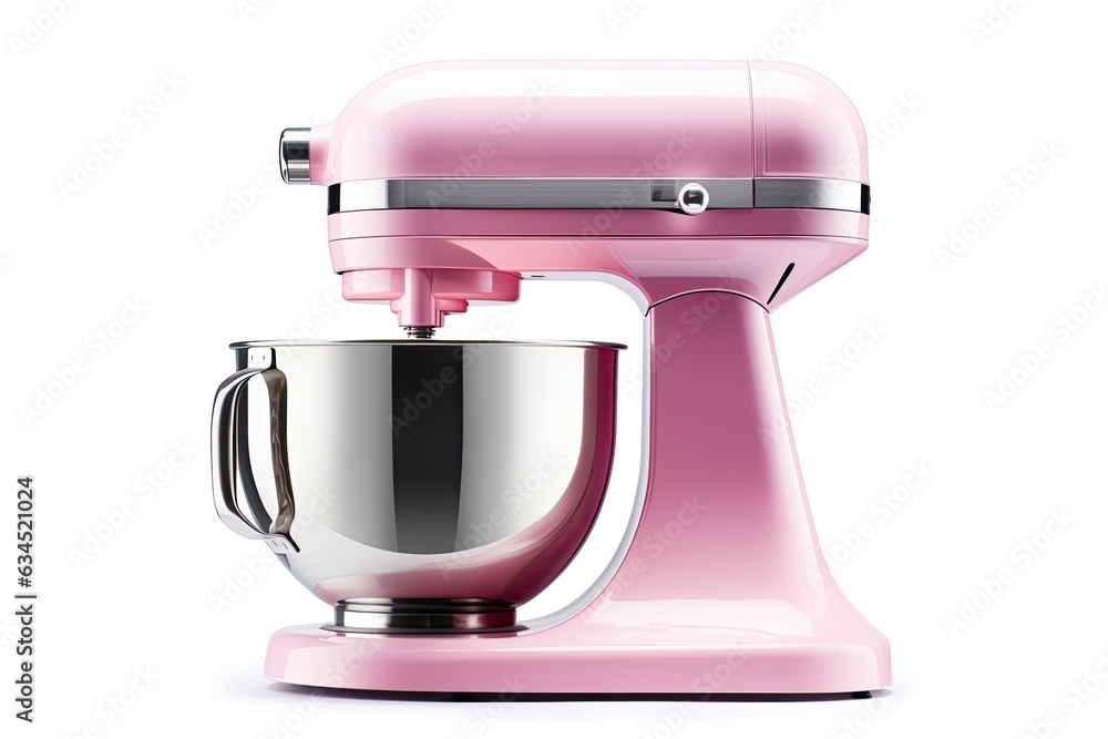 Pink stand mixer isolated on white background Pink stand mixer isolated on white background