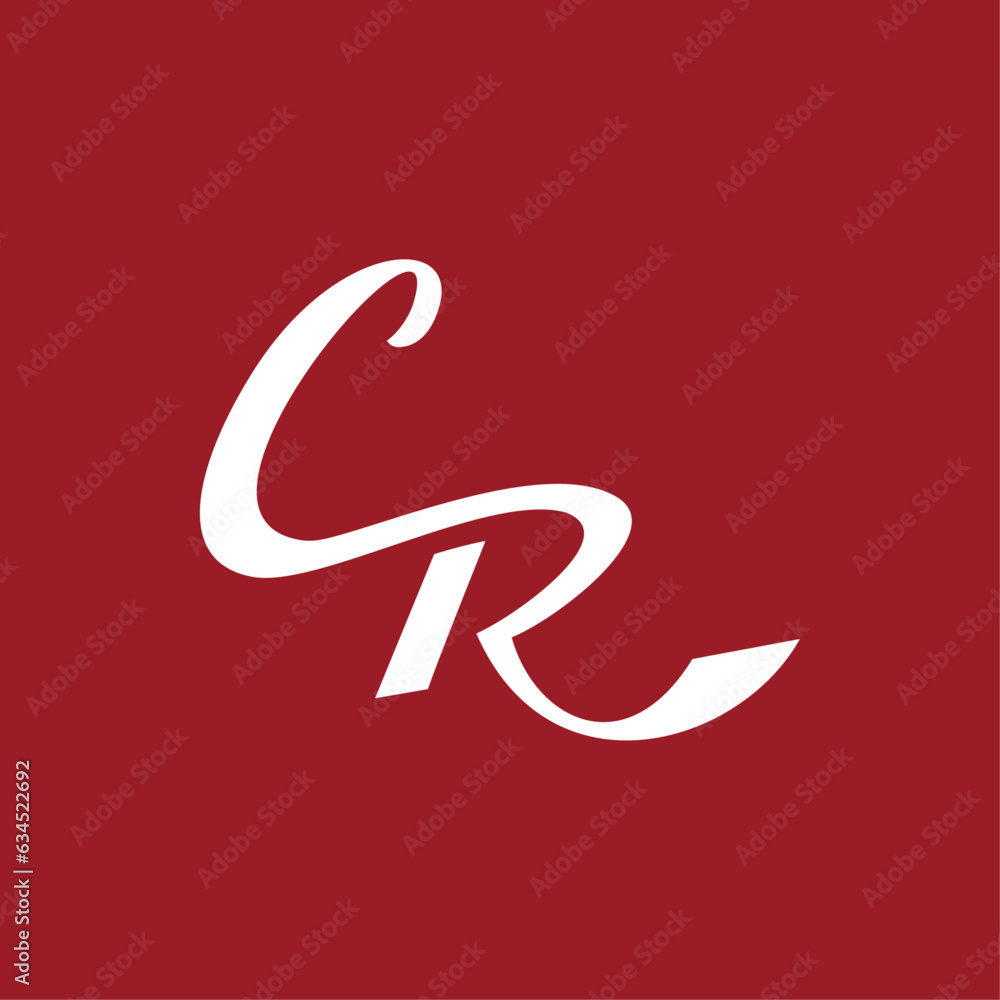 Fototapeta premium letter CR logo design concept
