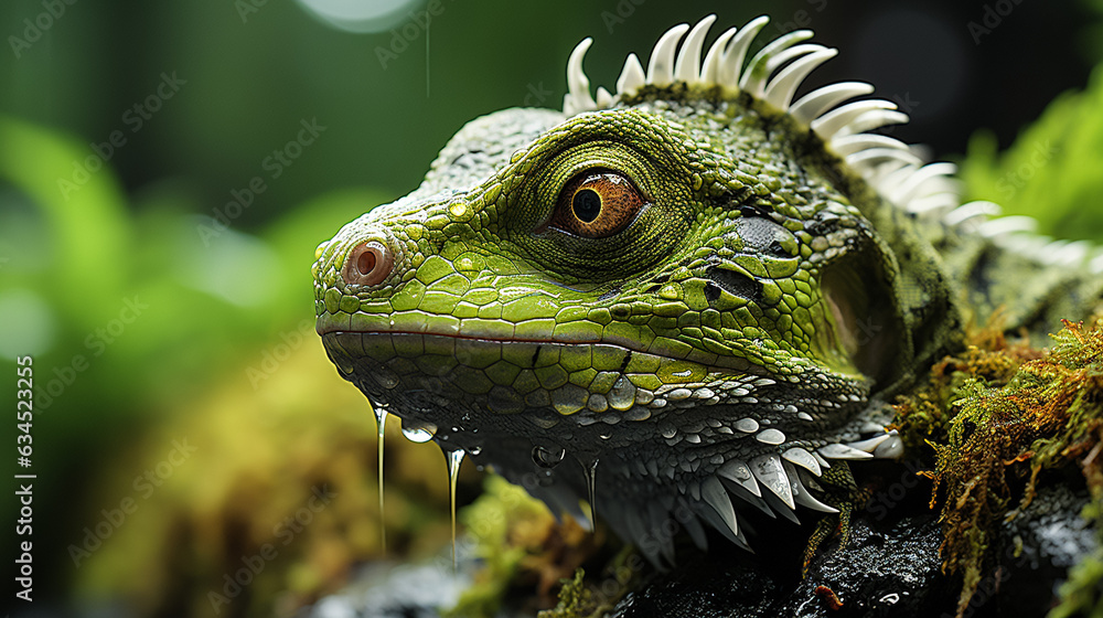Fototapeta premium green iguana