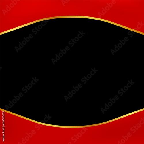 vector template blank background black red and gold golden 
