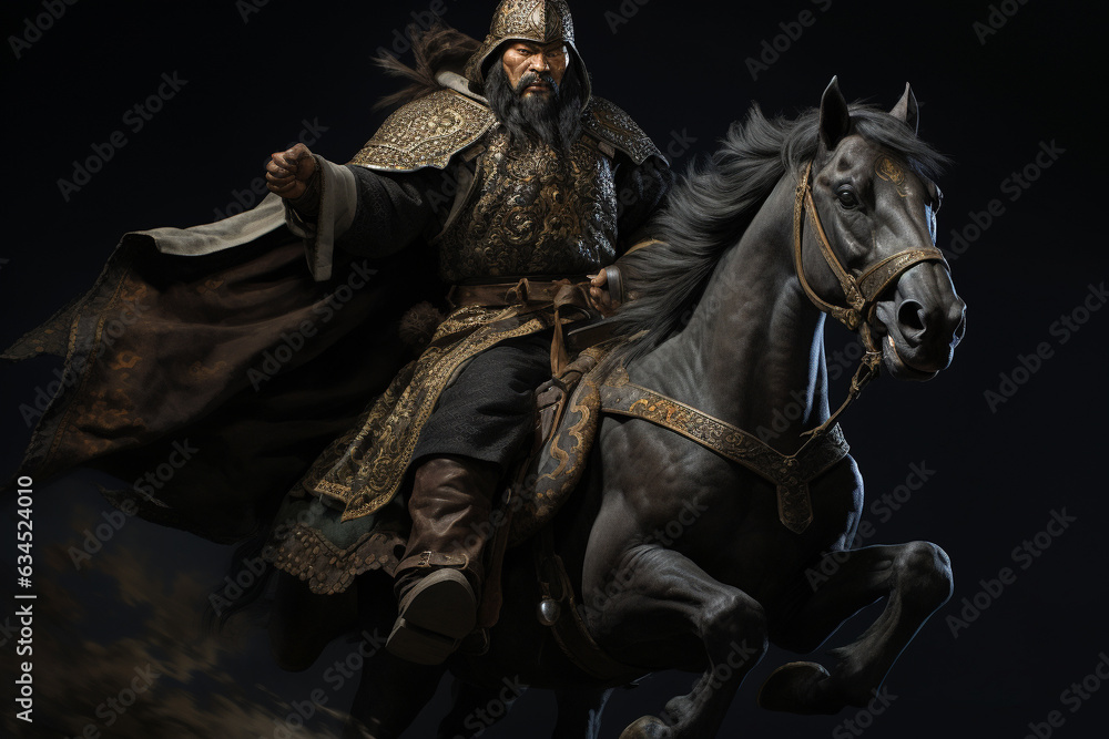 Illustration of a Mongol warrior. Illustration of a Mongol warrior.
